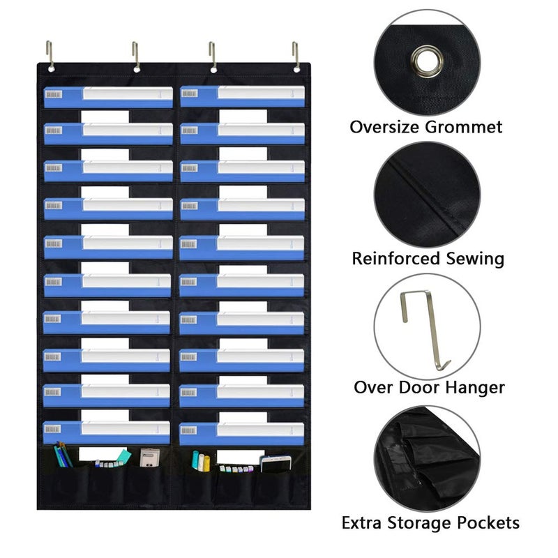 Eamay Hanging File Folder Organizer Wall Mounted - 20 Pockets and 6 Learning Tool Wall File Folders, Office Supplies File Document Organizer Holder Pocket Chart for Offices, Classroom or Home - Image 5